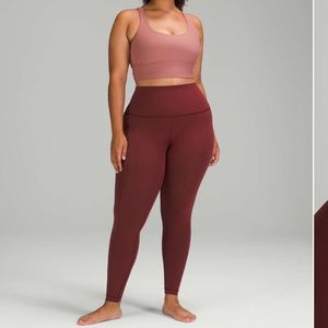 SOLD Lululemon Wunder Under 28"
Red Merlot Size 14 Like New